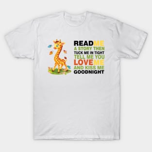 Read me a story giraffe T-Shirt